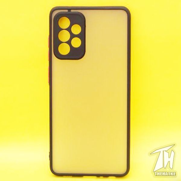 Black Smoke Camera Safe case for Samsung A72 - The Hatke