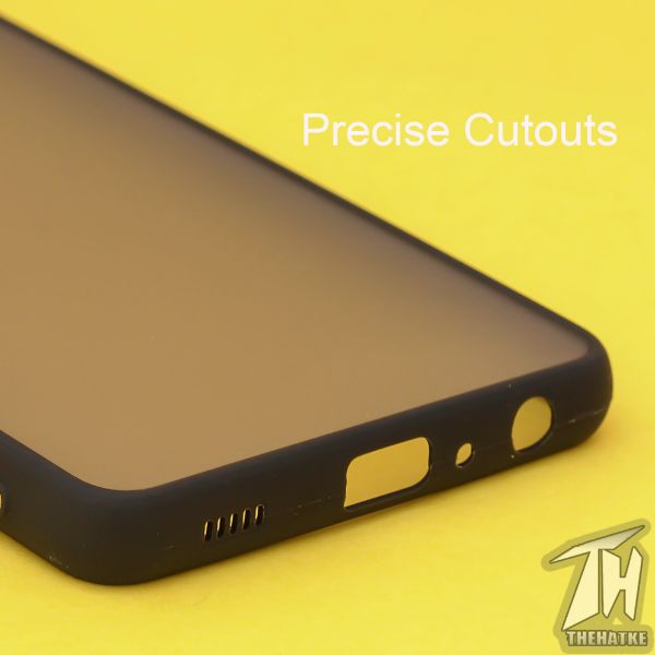 Black Smoke Camera Safe case for Samsung A72 - The Hatke