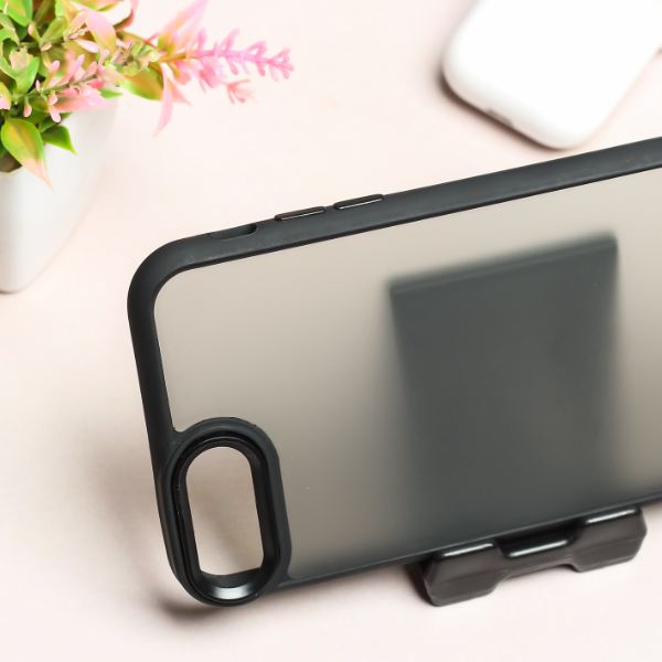 Black Smoke Skin Silicone case for Apple iphone 7 Plus - The Hatke