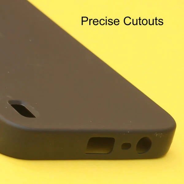 Black Spazy Silicone Case for Realme C25y - The Hatke