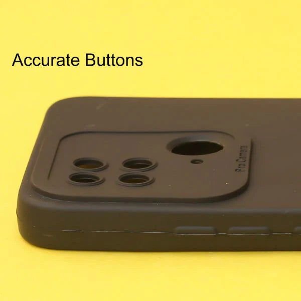 Black Spazy Silicone Case for Redmi 10C - The Hatke