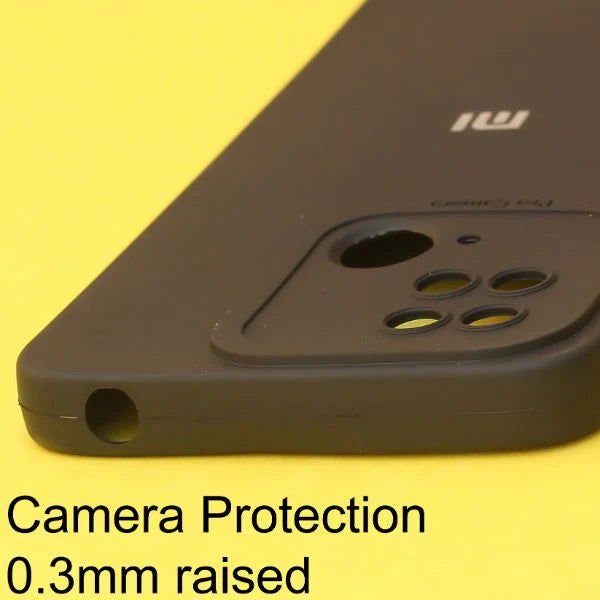 Black Spazy Silicone Case for Redmi 10C - The Hatke