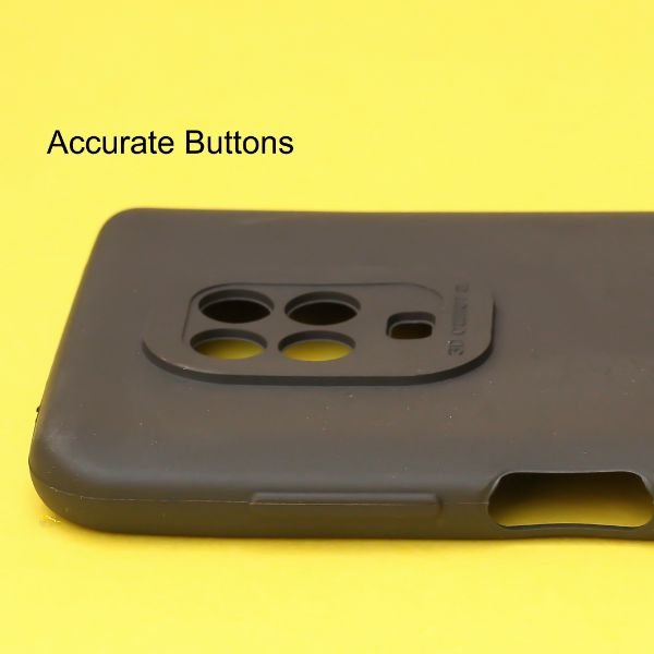 Black Spazy Silicone Case for Redmi Note 9 Pro - The Hatke