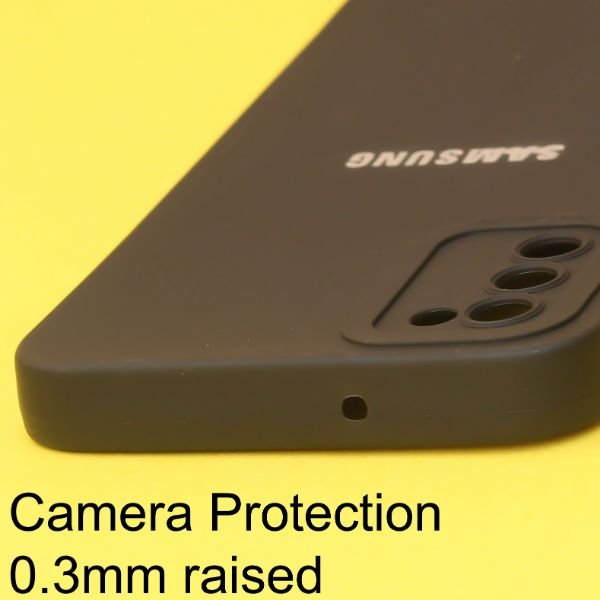 Black Spazy Silicone Case for Samsung A02s - The Hatke