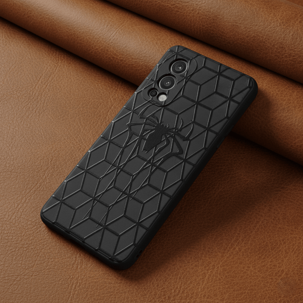 Black Spdy Embossed Silicone Case for Oneplus Nord 2 - The Hatke