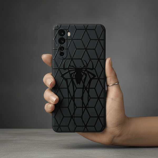 Black Spdy Embossed Silicone Case for Oneplus Nord - The Hatke