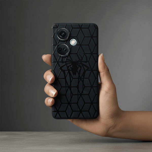 Black Spdy Embossed Silicone case for Oneplus Nord Ce 3 - The Hatke