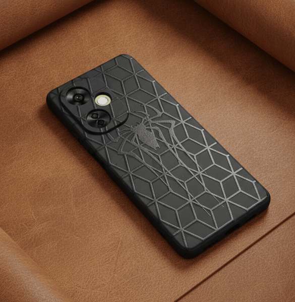 Black Spdy Embossed Silicone case for Oneplus Nord Ce 3 Lite - The Hatke