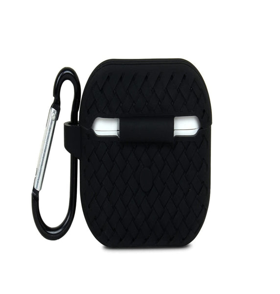 Black Stylish Silicone Case For Apple Airpods 1/2 - The Hatke
