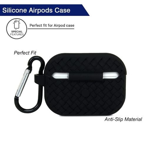 Black Stylish Silicone Case For Apple Airpods 3 - The Hatke