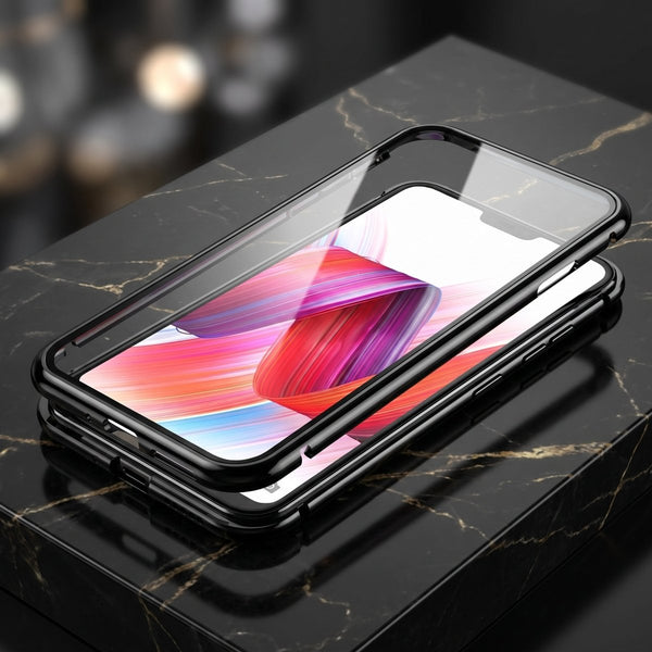 Black Transparent Magnetic Back Case for Realme 6 Pro - The Hatke