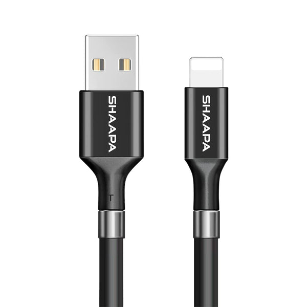 Black (USB TO LIGHTNING) Ultra-Mag Fast Charging Magnetic Silicone Cable - The Hatke