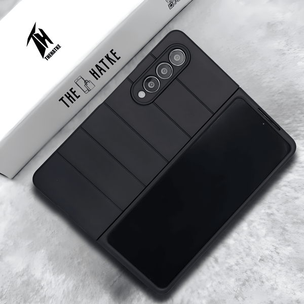 Black Wave Case for Samsung Galaxy Z FOLD 4 - The Hatke