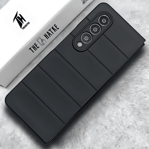 Black Wave Case for Samsung Galaxy Z FOLD 4 - The Hatke