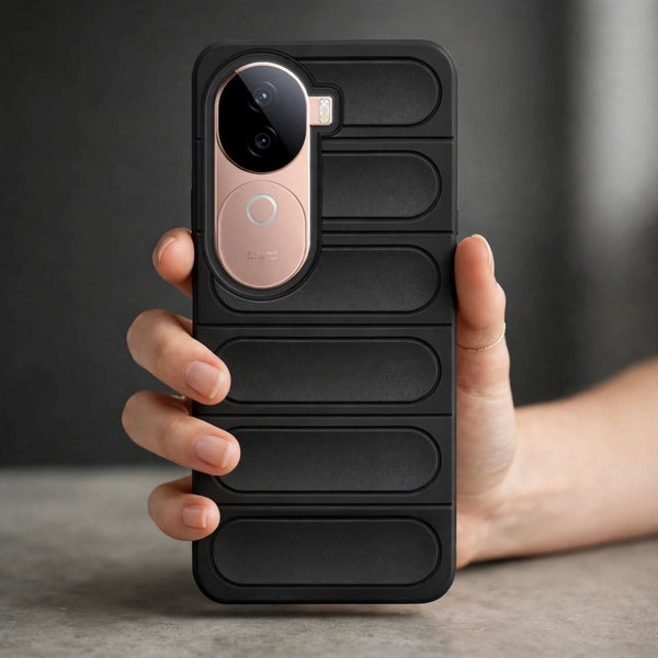 Black Wave Case for Vivo V40e - The Hatke
