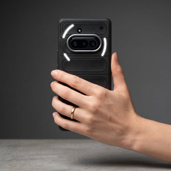 Black Wave Silicone Case for Nothing Phone 3a - The Hatke