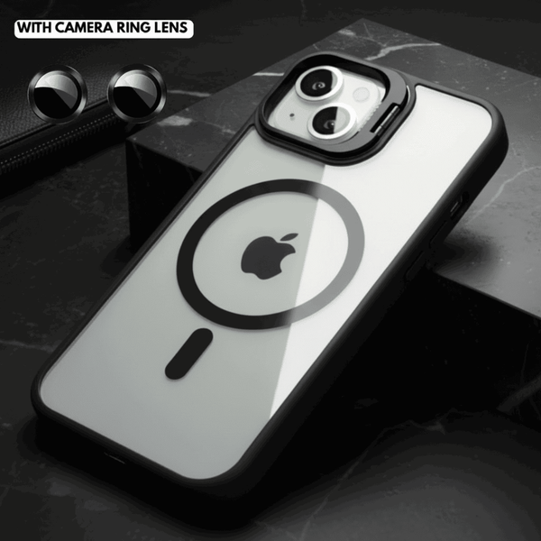 Black XINREEU Transparent Case for Apple iphone 13 - The Hatke