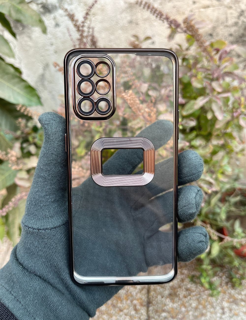 Black 6D Transparent Case for Oneplus 9R