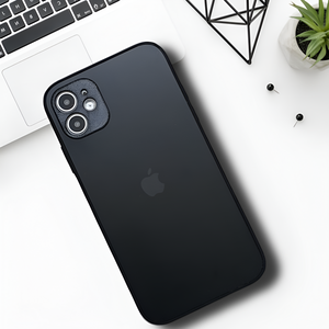 Black Matte Fiber Silicone case for Apple iphone 11