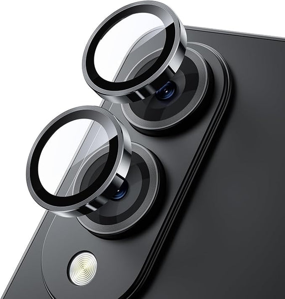Black Metallic camera ring lens guard for Samsung S25 Edge