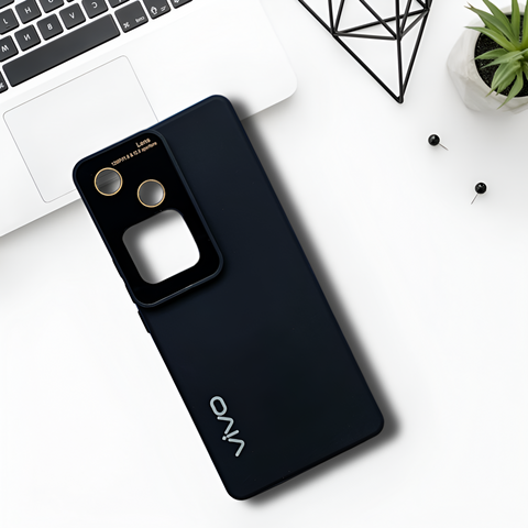 Spoov Luxury Black Silicone Case for Vivo V30 5g