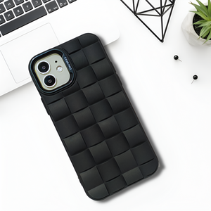 Black Grid silicone case for Apple iPhone 12