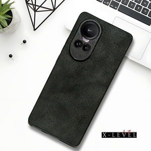 X-LEVEL Black Leather Case for Oppo Reno 10