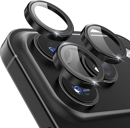 Black Metallic camera ring lens guard for Apple iphone 17 Pro Max