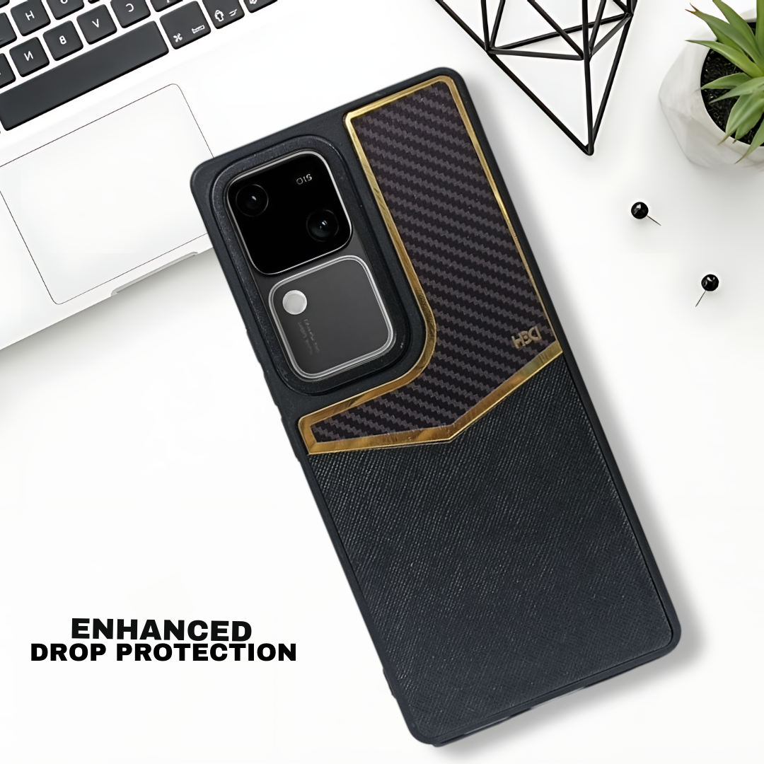 GoldAura Black Case for Vivo V30 Pro