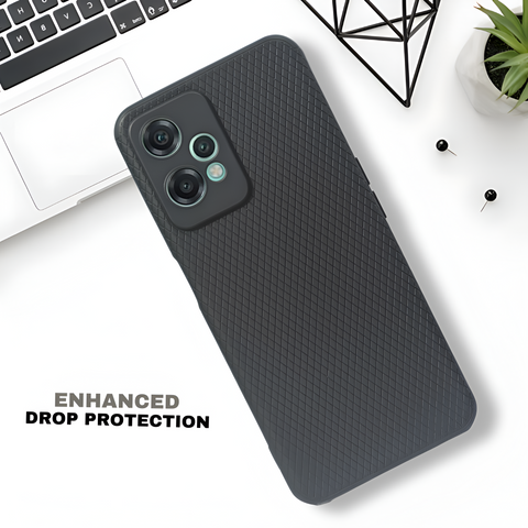 Black Line Wave Silicone Case for Oneplus Nord Ce 2 Lite