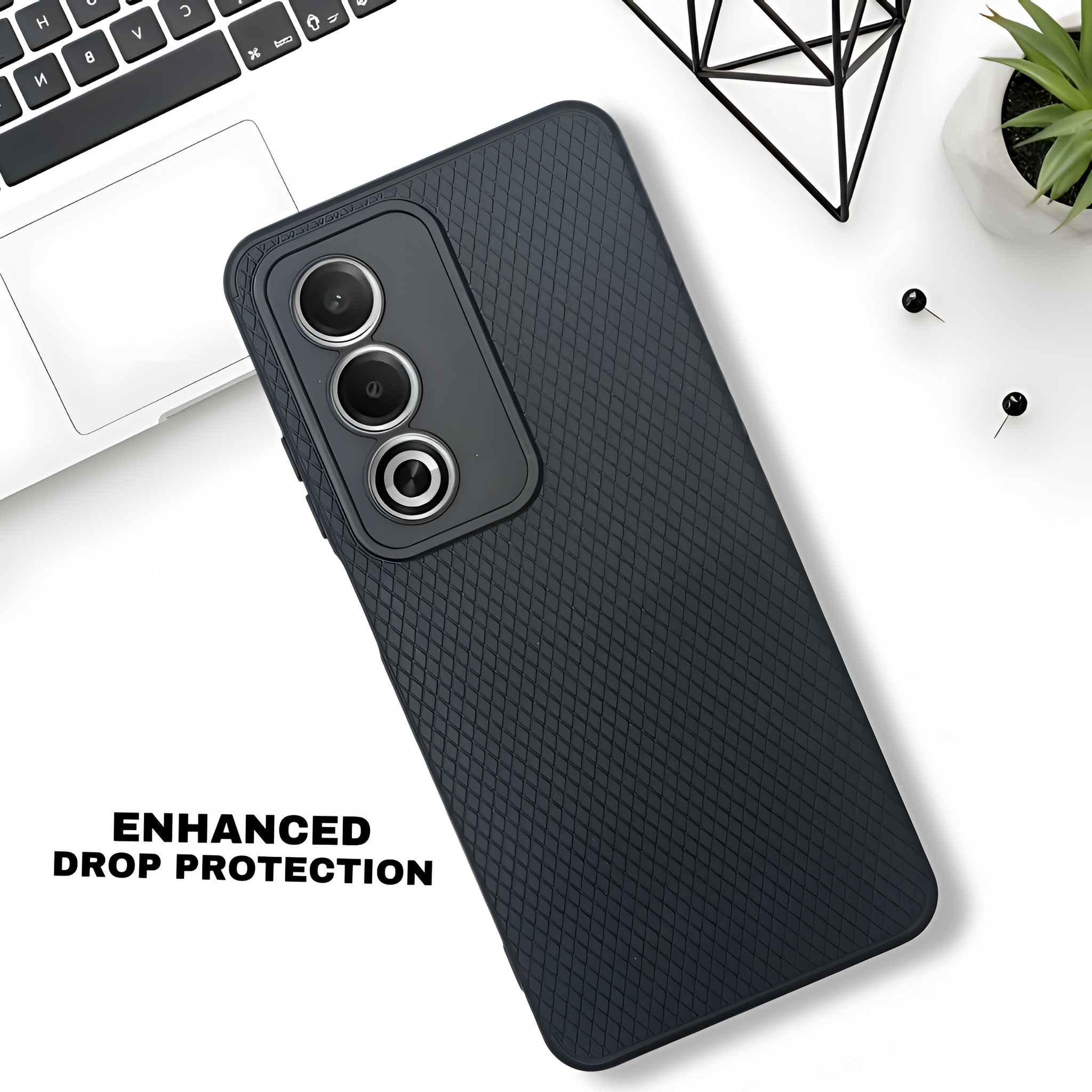 Black Line wave Silicone Case for Oppo K12X