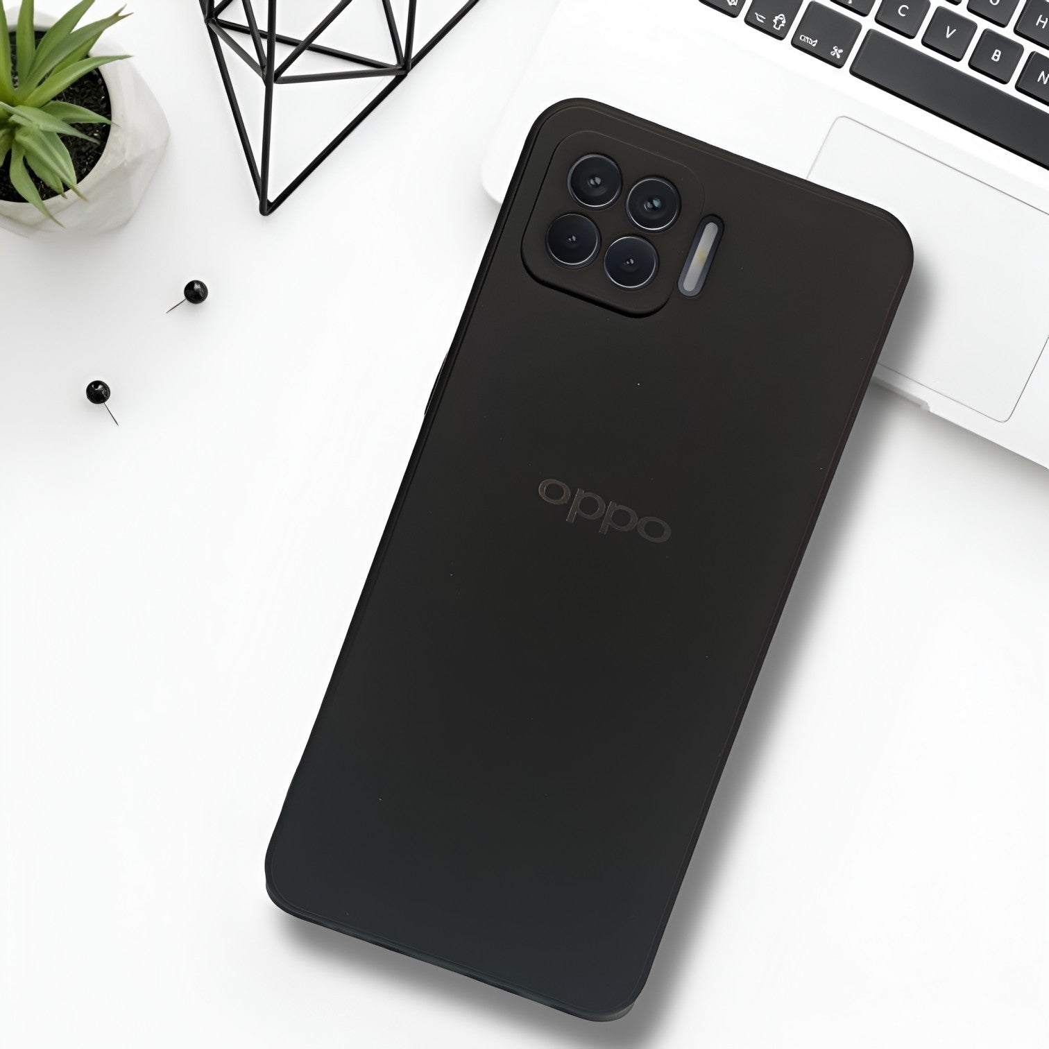 Black Camera Original Silicone case for Oppo F17 Pro