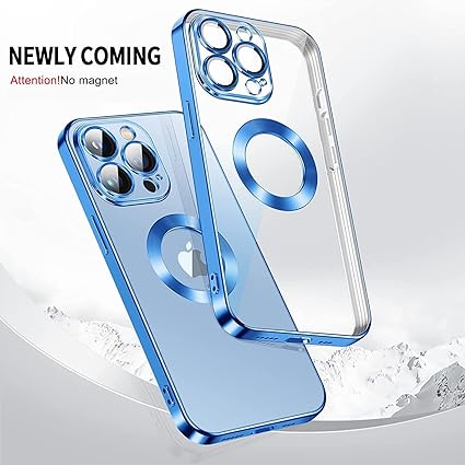 Blue 6D Chrome Logo Cut Transparent Case for Apple iphone 11 Pro - The Hatke
