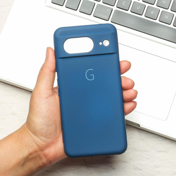 Blue Camera Original Silicone case for Google Pixel 8 - The Hatke