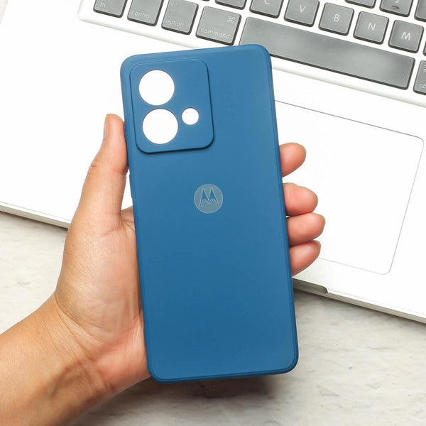 Blue Camera Original Silicone case for Motorola G84 - The Hatke