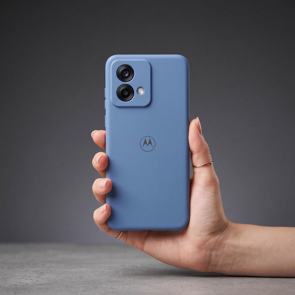 Blue Camera Original Silicone case for Motorola G84 - The Hatke