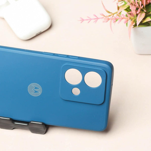 Blue Camera Original Silicone case for Motorola G84 - The Hatke
