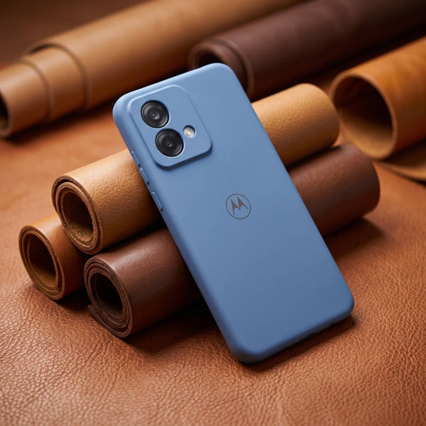Blue Camera Original Silicone case for Motorola G84 - The Hatke