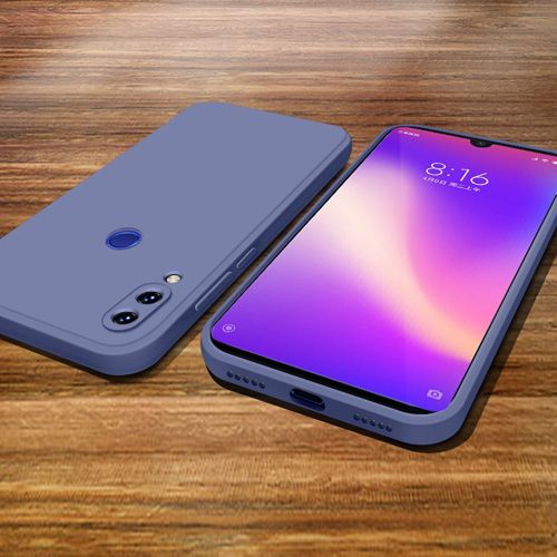 Blue Camera Original Silicone Case for Redmi Note 7 Pro - The Hatke