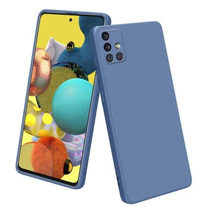 Blue Camera Original Silicone Case for Samsung A71 - The Hatke