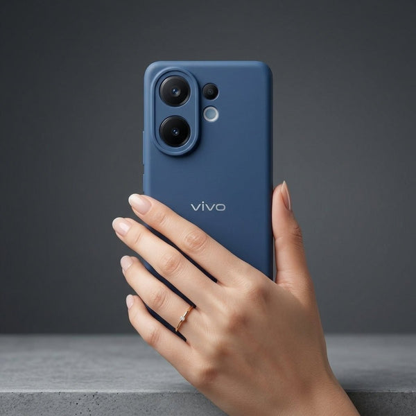 Blue Camera Original Silicone case for Vivo V60 - The Hatke