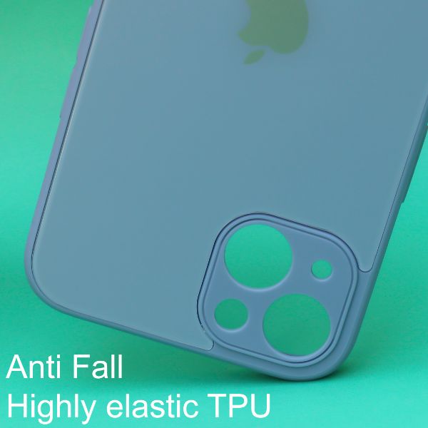 Blue camera Safe mirror case for Apple Iphone 14 Plus - The Hatke
