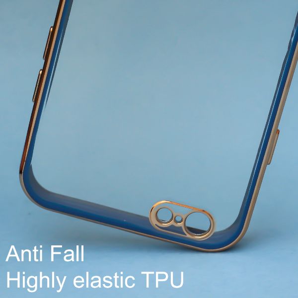 Blue Electroplated Transparent Case for Apple iphone 6/6s - The Hatke
