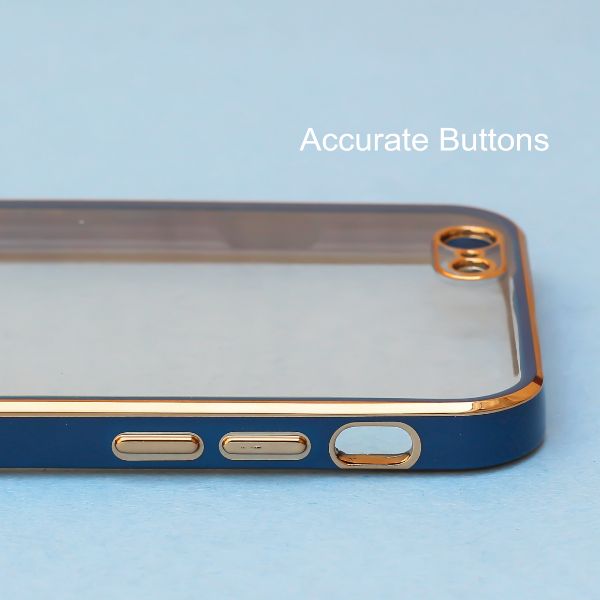 Blue Electroplated Transparent Case for Apple iphone 6/6s - The Hatke