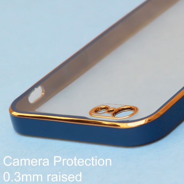 Blue Electroplated Transparent Case for Apple iphone 6/6s - The Hatke