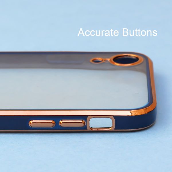Blue Electroplated Transparent Case for Apple iphone XR - The Hatke