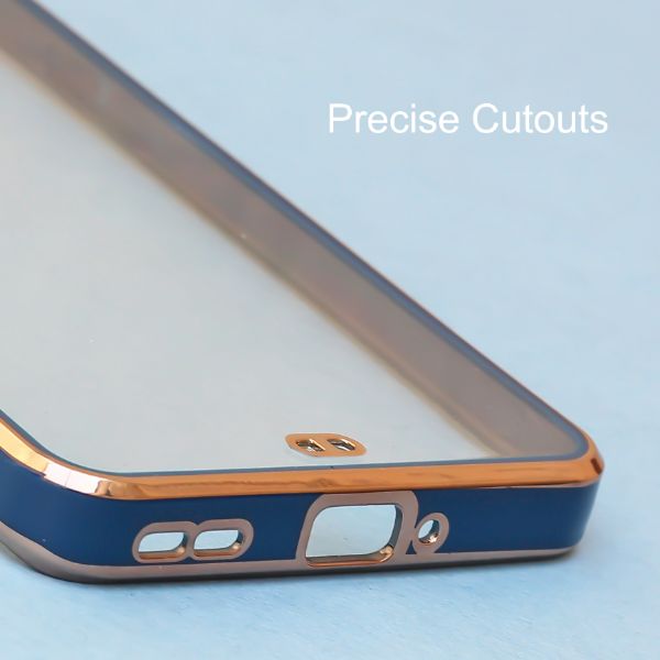 Blue Electroplated Transparent Case for Oneplus 9 Pro - The Hatke
