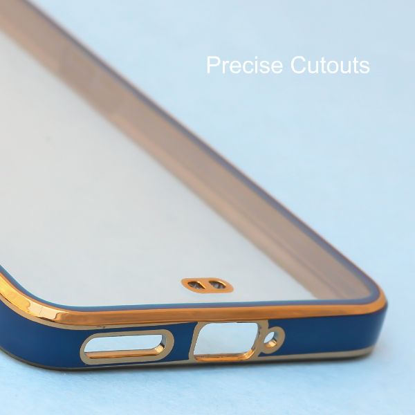 Blue Electroplated Transparent Case for Oneplus Nord 2 - The Hatke