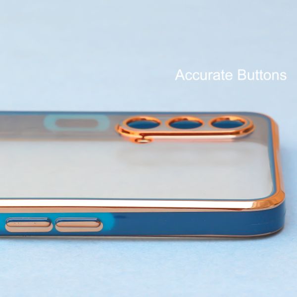 Blue Electroplated Transparent Case for Oneplus Nord CE - The Hatke