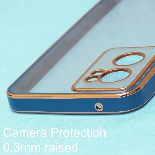 Blue Electroplated Transparent Case for Oneplus Nord CE 2 - The Hatke